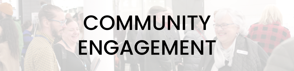 Text reads, "COMMUNITY ENGAGEMENT."