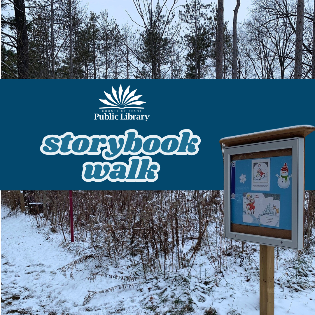 An image of the COunty of Brant Public LIbrary Storybook Walk in winter scenery